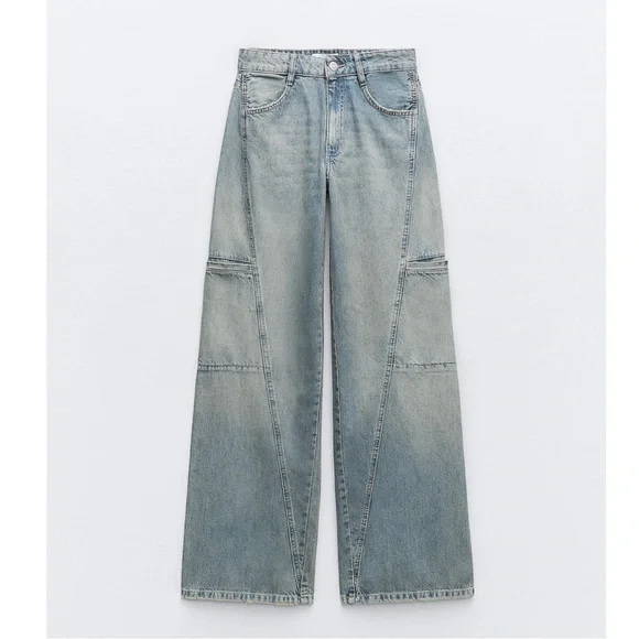 ZARA MID-RISE TRF CARGO JEANS Y2K 38サイズ Zara | Jeans | Zara Mid Rise Trf Cargo Jeans | Poshmark